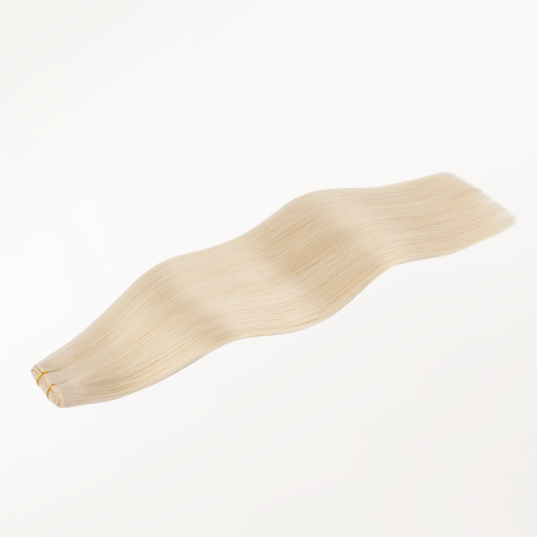  Pure Platinum Blonde (1000) Butterfly Weft Hair Extensions (100g-150g)_100% Remy Human Hair.