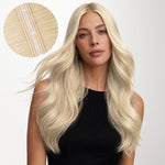  Pure Platinum Blonde (1000) Butterfly Weft Hair Extensions (100g-150g)_100% Remy Human Hair.