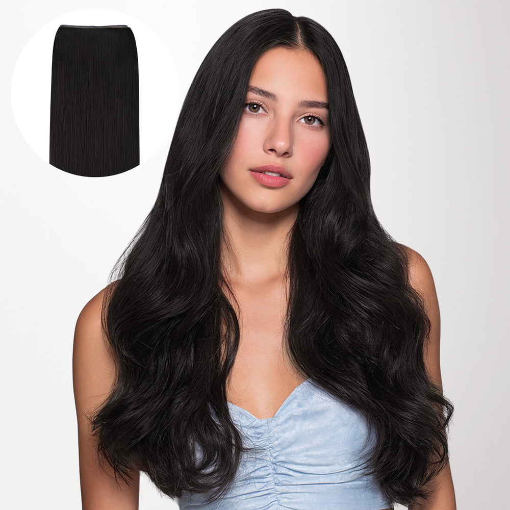 Jet Black (1) Butterfly Weft Hair Extensions (100g-150g)