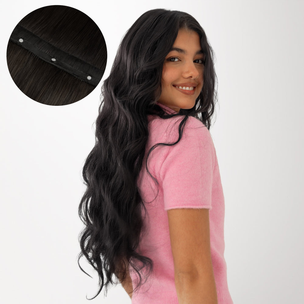 Jet Black (1) Butterfly Weft Hair Extensions (100g-160g)