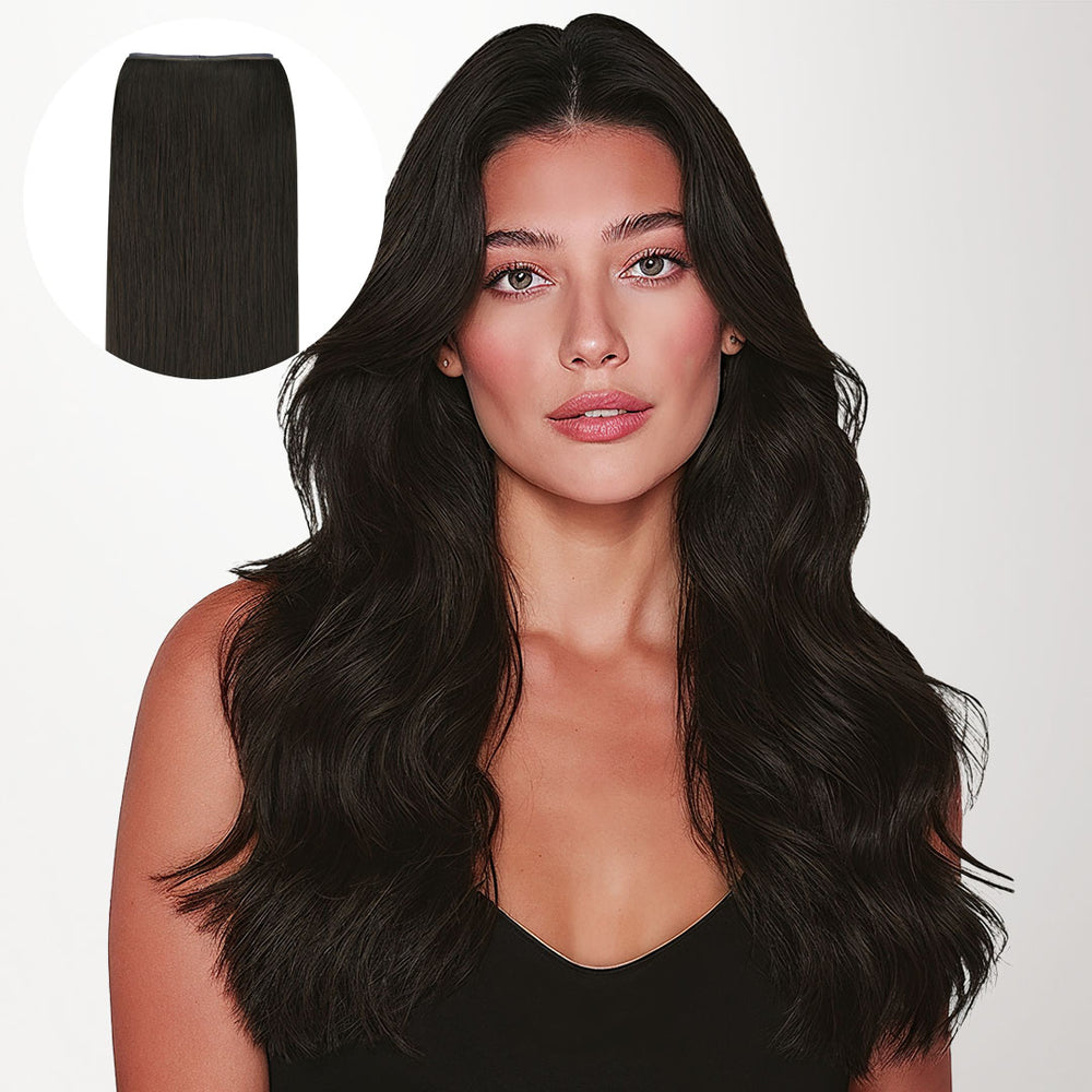 Natural Black (1B) Butterfly Weft Hair Extensions (100g-150g)