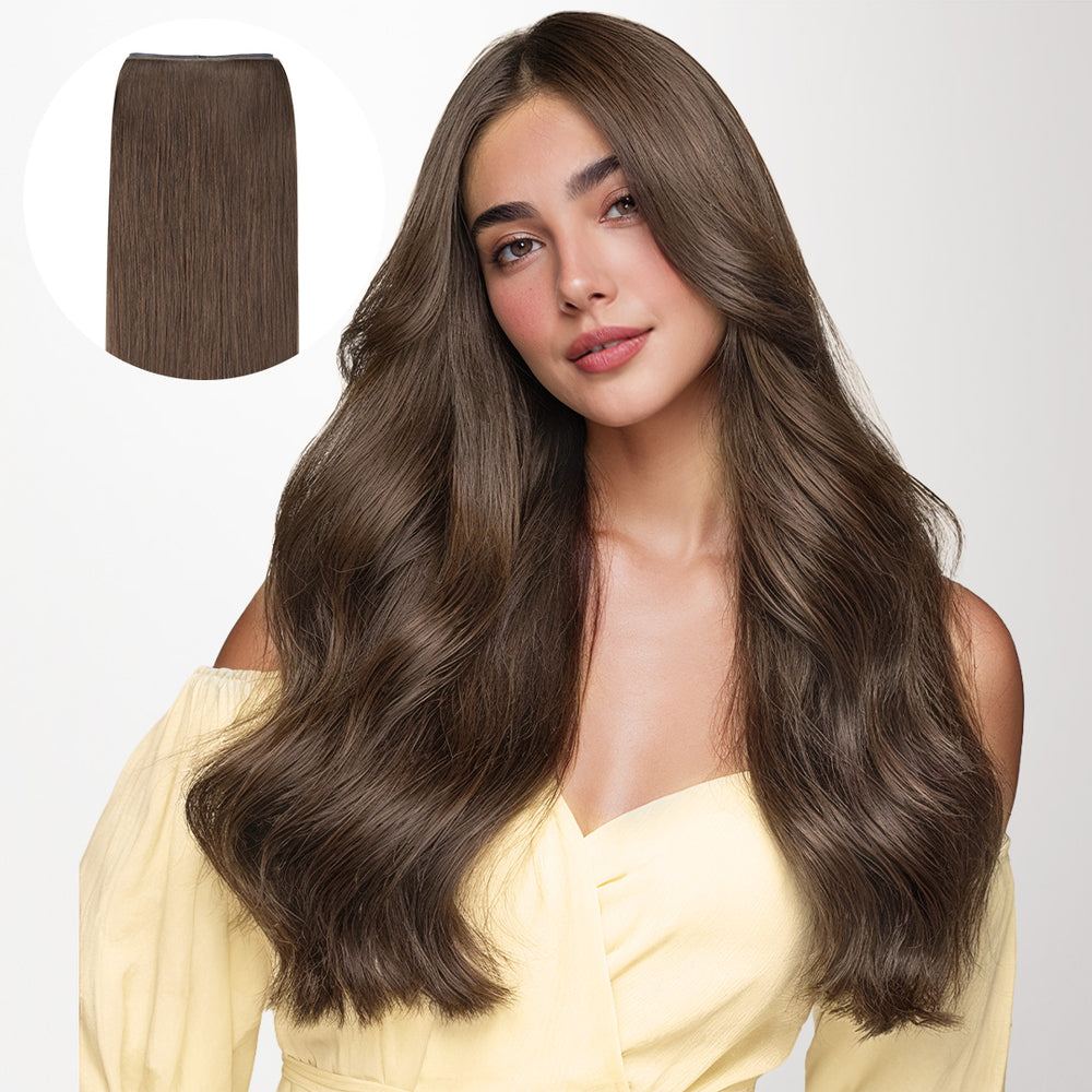 Chocolate Brown (4A) Butterfly Weft Hair Extensions (100g-150g)
