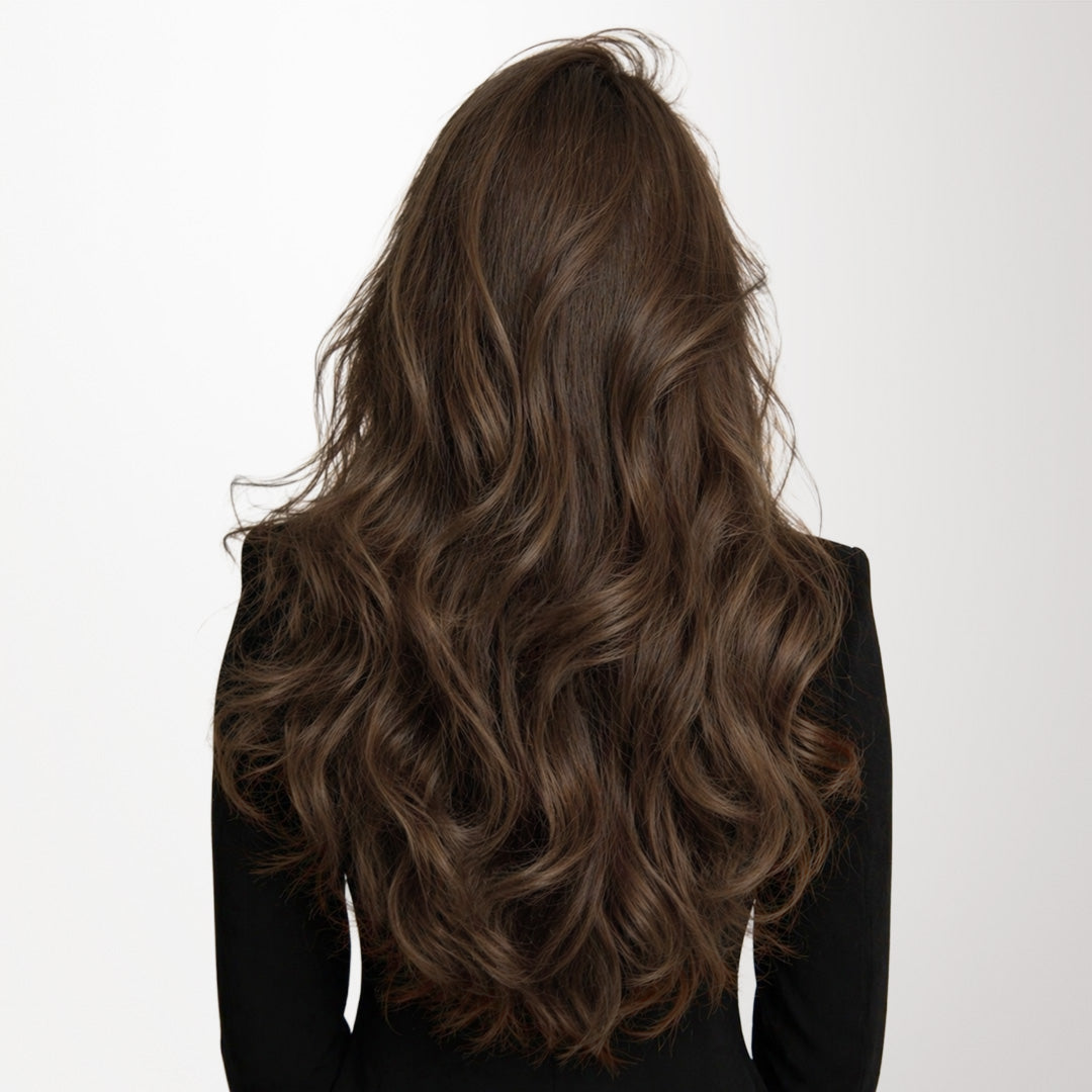 Chocolate Brown (4A) Butterfly Weft Hair Extensions (100g-160g)-100% Remy Human Hair.