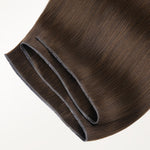 Chocolate Brown (4A) Butterfly Weft Hair Extensions (100g-160g)-100% Remy Human Hair.