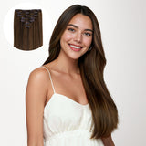 Brown Sugar Swirl Highlights (2C/4E/6C) Classic Clip-Ins (120g-130g)-100% Remy Human Hair.