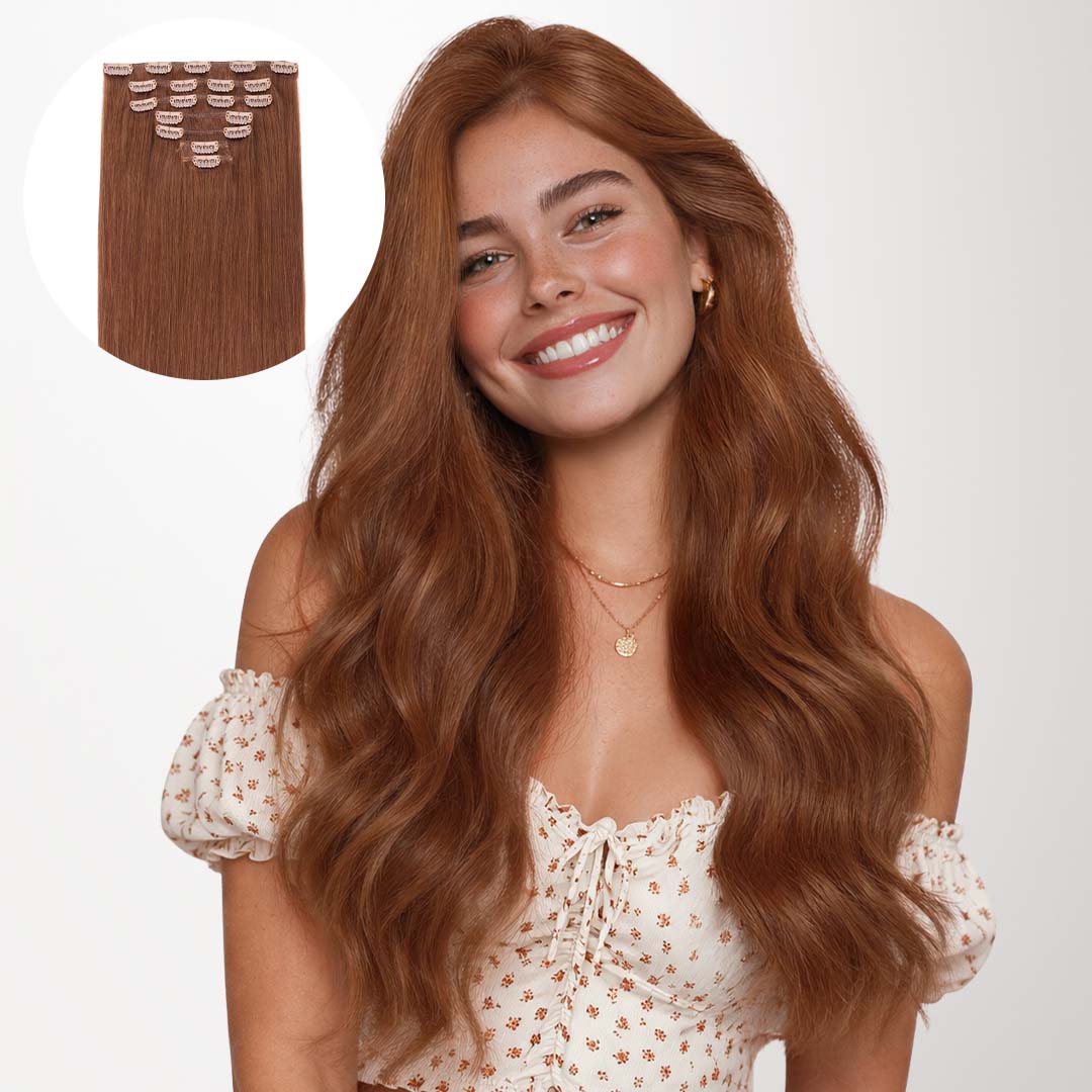 Cinnamon Terra Copper (330) Classic Clip-Ins (120g-130g) [Clearance]_100% Remy Human Hair.