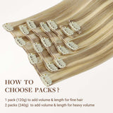 Dirty Blonde Highlights (18D/22F) Classic Clip-Ins (120g) – 100% Remy Human Hair by GOO GOO Hair.