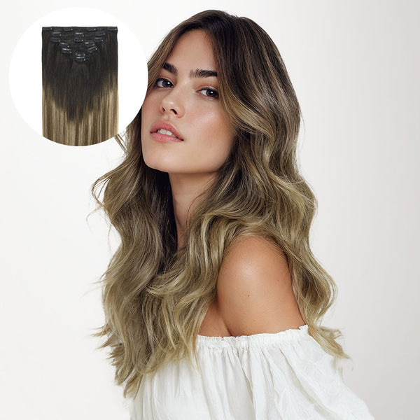 Dirty Blonde Omber Clip-Ins | 100% Remy Human Hair display picture 1