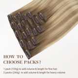 Espresso Root Ash Blonde Balayage (R5E/9A/60H) Classic Clip-Ins (120g-150g)