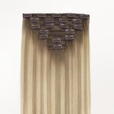 Espresso Root Ash Blonde Balayage (R5E/9A/60H) Classic Clip-Ins (120g-150g)