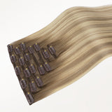 Espresso Root Ash Blonde Balayage (R5E/9A/60H) Classic Clip-Ins (120g-150g)