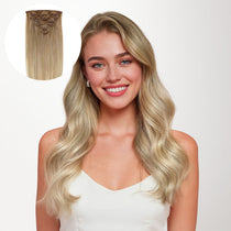 Natural Blonde Balayage (18ET90A) Classic Clip-Ins (120g-130g)_100% Remy Human Hair.