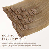 NATÜRLICHES BLONDES BALAYAGE (18ET90A) KLASSISCHE CLIP-INS