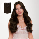 Chocolate Brown (4A) Classic Clip-Ins (120g-150g)-100% Remy Human Hair.