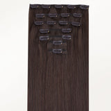 Light Brown (2A) Classic Clip-Ins (120g-150g) – 100% Remy Human Hair by GOO GOO Hair.