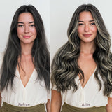 Black to Light Blonde Balayage (1B/19/1B) Tape-Ins 50g _100% Remy Human Hair.