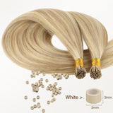 Schwarz bis hellblond – Balayage (1B/16/1B) I Tip Haarverlängerungen