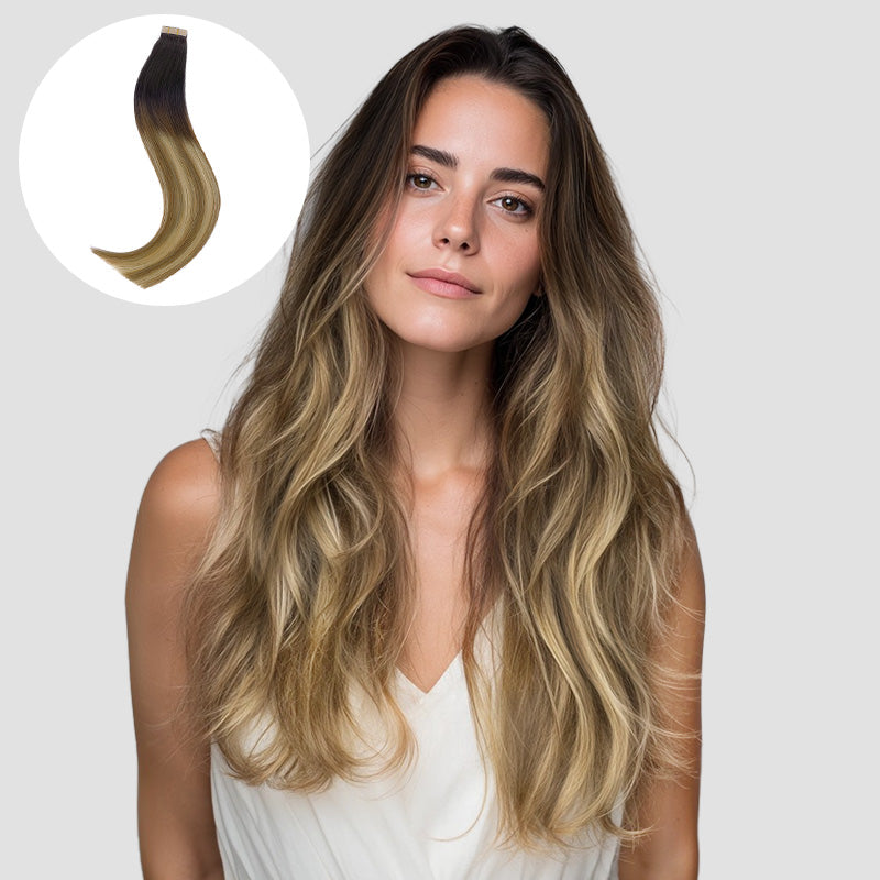 Dirty Blonde Ombré Tape-In Extensions
