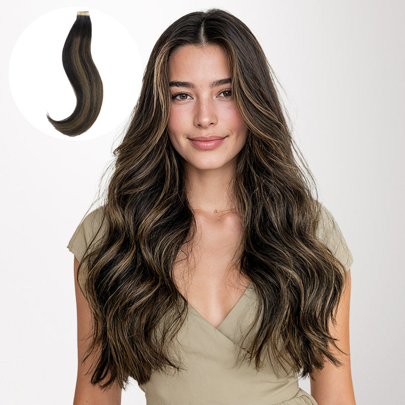 Natural Black Balayage (1B/6/1B) Tape-Ins 50g