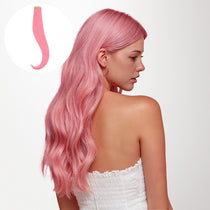 Peach Pink Color Tape-Ins (25g-30g) – 100% Remy Human Hair by GOO GOO Hair.