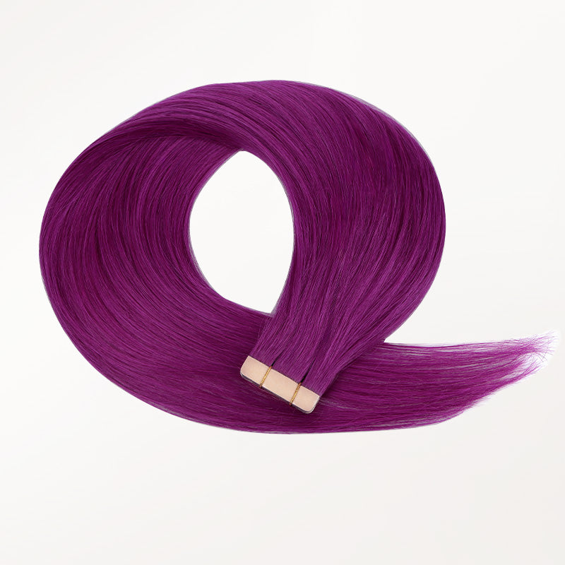 Violet Color Tape-Ins (25g-30g) 100% Remy Human Hair Extensions