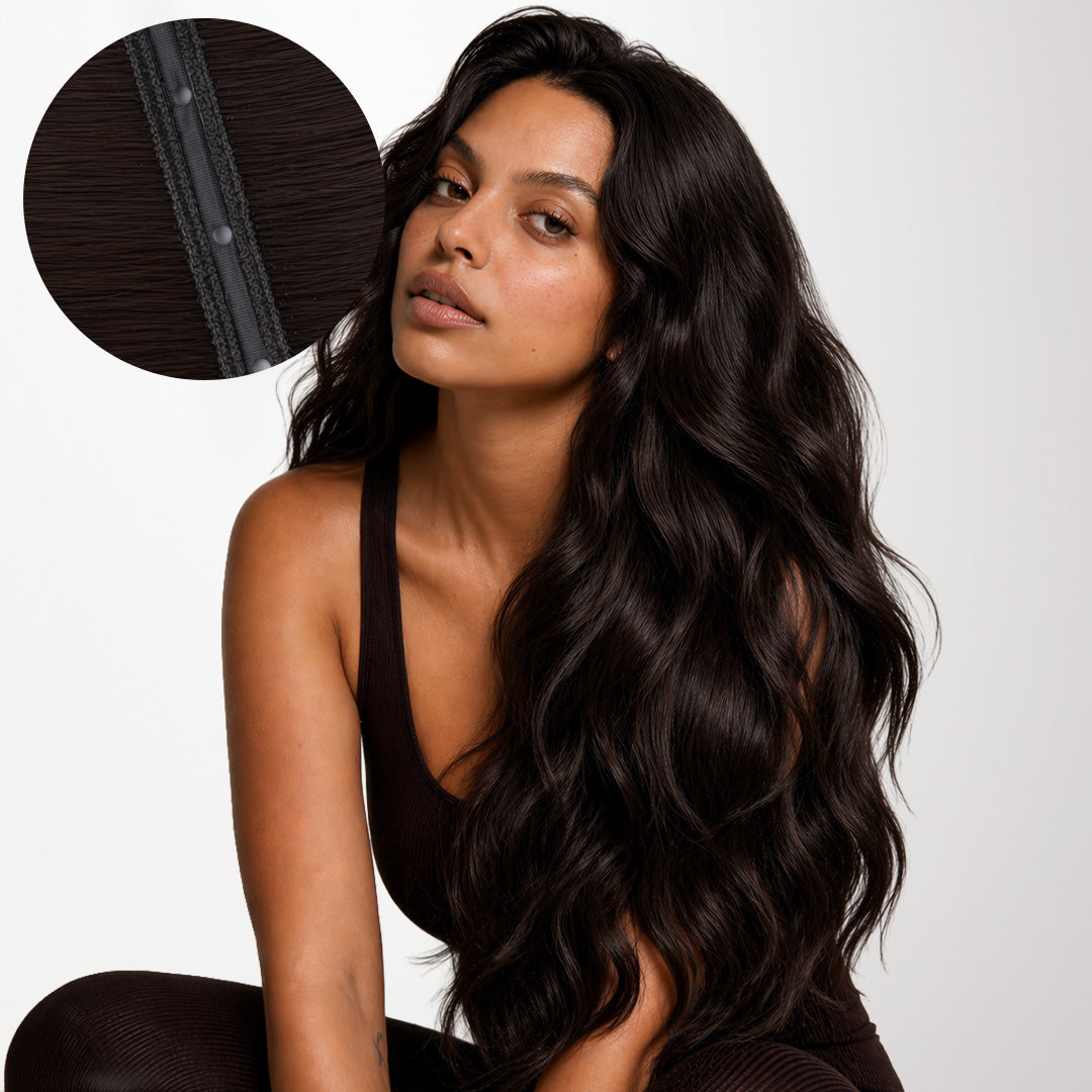 Dark Brown (2) Butterfly Weft Hair Extensions (100g-160g)-100% Remy Human Hair.