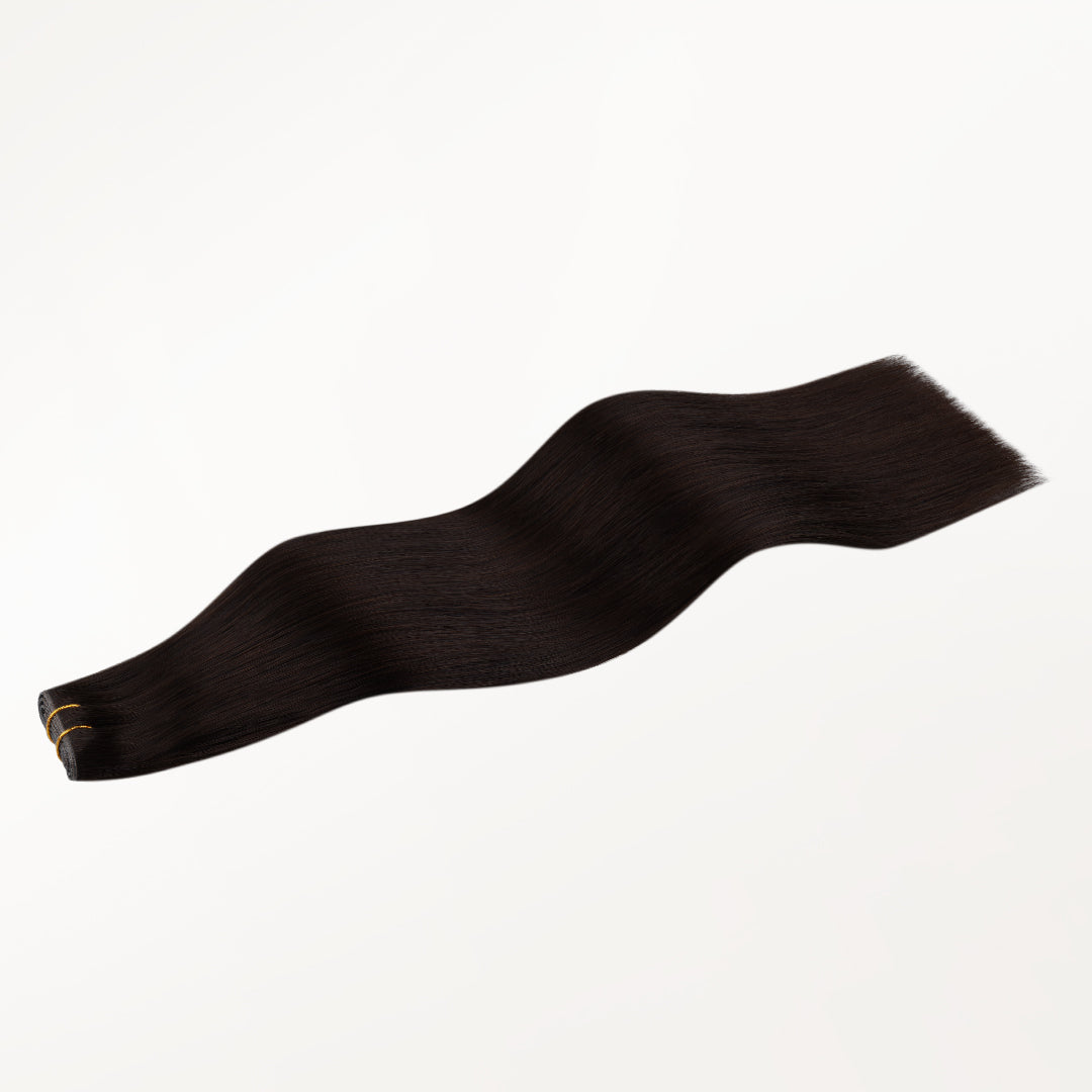 Dark Brown (2) Butterfly Weft Hair Extensions (100g-160g)-100% Remy Human Hair.