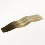 Bleach Blonde Balayage (3/8/613) Butterfly Weft Hair Extensions (100g-160g)-100% Remy Human Hair.