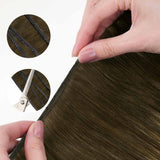 Bleach Blonde Balayage (3/8/613) Butterfly Weft Hair Extensions (100g-160g)-100% Remy Human Hair.