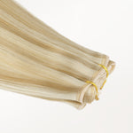 Light Blonde Highlights (16/22A) Butterfly Weft Hair Extensions (100g-160g)-100% Remy Human Hair.