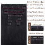 GOO GOO Double Drawn Clip in Hair Extensions 160g