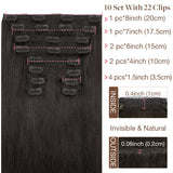 GOO GOO Double Drawn Clip in Hair Extensions 160g