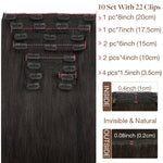 Natural Black (1B) Double Drawn Clip in 160g [Clearance] – 100% Remy Human Hair by GOO GOO Hair.