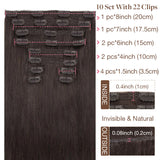 GOO GOO Double Drawn Clip in Hair Extensions 160g