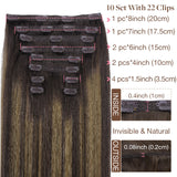 GOO GOO Double Drawn Clip in Hair Extensions 160g