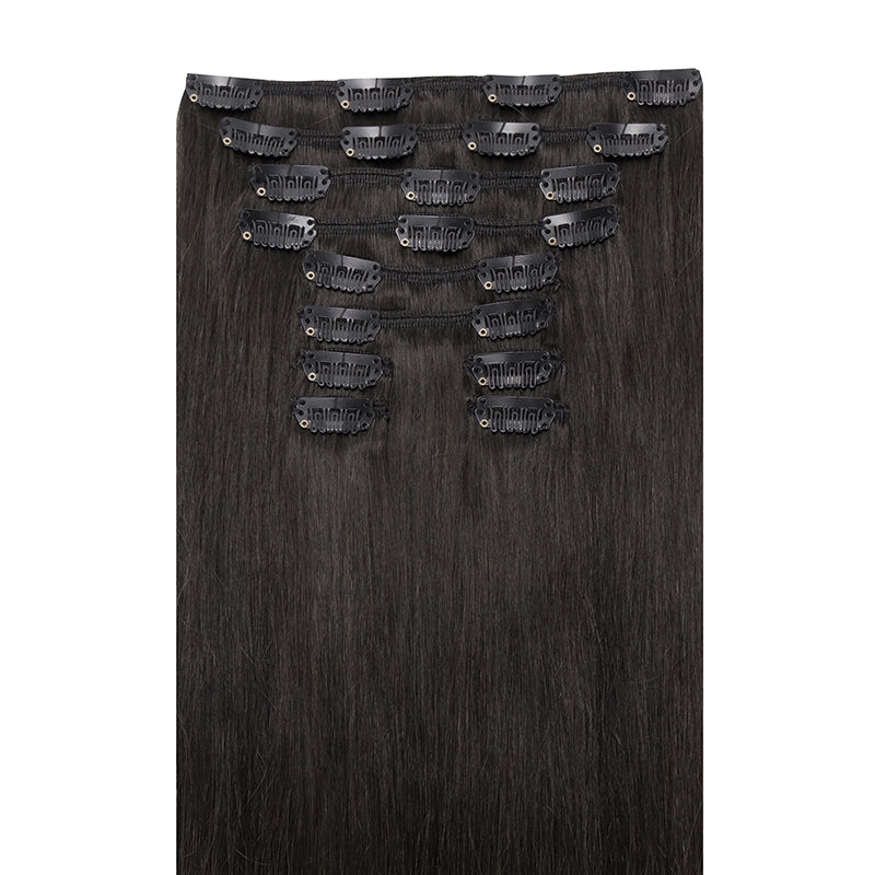 Natural Black (1B) Double Drawn Clip in 160g [Clearance] – 100% Remy Human Hair by GOO GOO Hair.