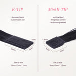 Jet Black (1) Flat Tip Hair Extensions 60g_100% Remy Human Hair.