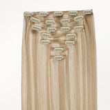 Dirty Blonde Highlighted Bleach Blonde (18A/613A) Full Classic Clip-Ins (160g-220g)