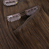 Chocolate Brown (4A) Full Classic Clip-Ins (160g-220g) – 100% Remy Human Hair by GOO GOO Hair.