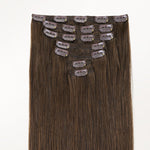 Chocolate Brown (4A) Full Classic Clip-Ins (160g-220g) – 100% Remy Human Hair by GOO GOO Hair.