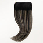  Brown Sugar Swirl Highlights (2C/4E/6C) Genius Tape Weft Hair Extensions 60g_100% Remy Human Hair extensions and accessories.