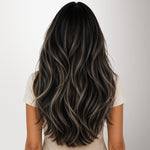  Brown Sugar Swirl Highlights (2C/4E/6C) Genius Tape Weft Hair Extensions 60g_100% Remy Human Hair extensions and accessories.