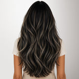  Brown Sugar Swirl Highlights (2C/4E/6C) Genius Tape Weft Hair Extensions 60g_100% Remy Human Hair extensions and accessories.