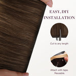  Black to Light Blonde Balayage (1B/19/1B) Genius Tape Weft Hair Extensions 60g_100% Remy Human Hair extensions and accessories.