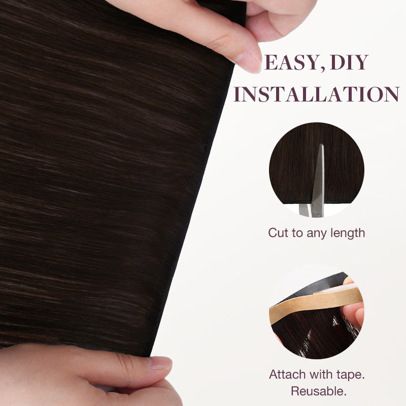  Platinum Blonde (60A) Genius Tape Weft Hair Extensions 60g_100% Remy Human Hair extensions and accessories.