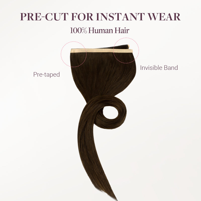 Dark Brown (2) Genius Tape Weft Hair Extensions 60g-100% Remy Human Hair.