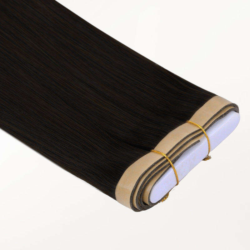 Natural Black (1B) Genius Tape Weft Hair Extensions 60g-100% Remy Human Hair.