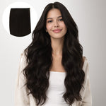 Natural Black (1B) Genius Tape Weft Hair Extensions 60g-100% Remy Human Hair.