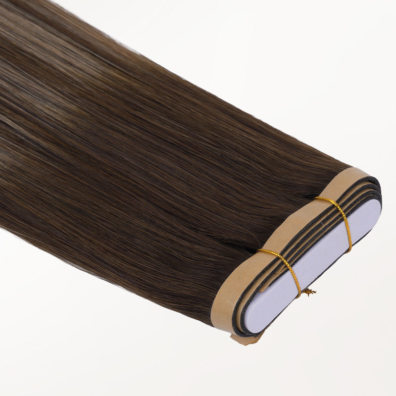 Honey Blonde Balayage (4/26/4) Genius Tape Weft Hair Extensions 60g-100% Remy Human Hair.