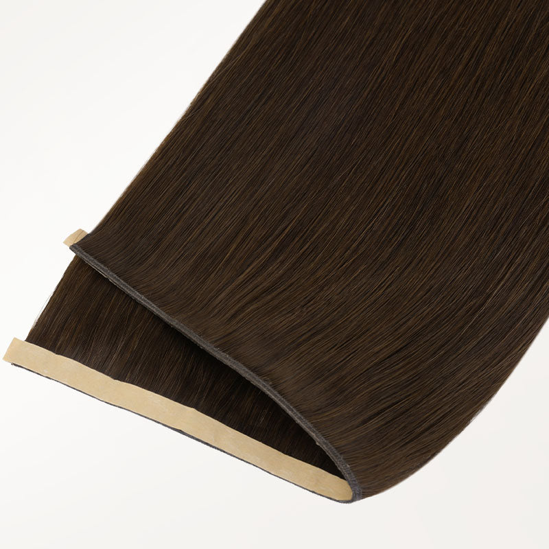 Chocolate Brown (4A) Genius Tape Weft Hair Extensions 60g-100% Remy Human Hair.